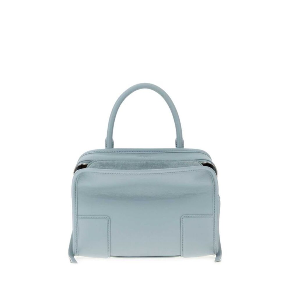 Loewe Women Pastel Light Blue Leather Small Amazona Handbag